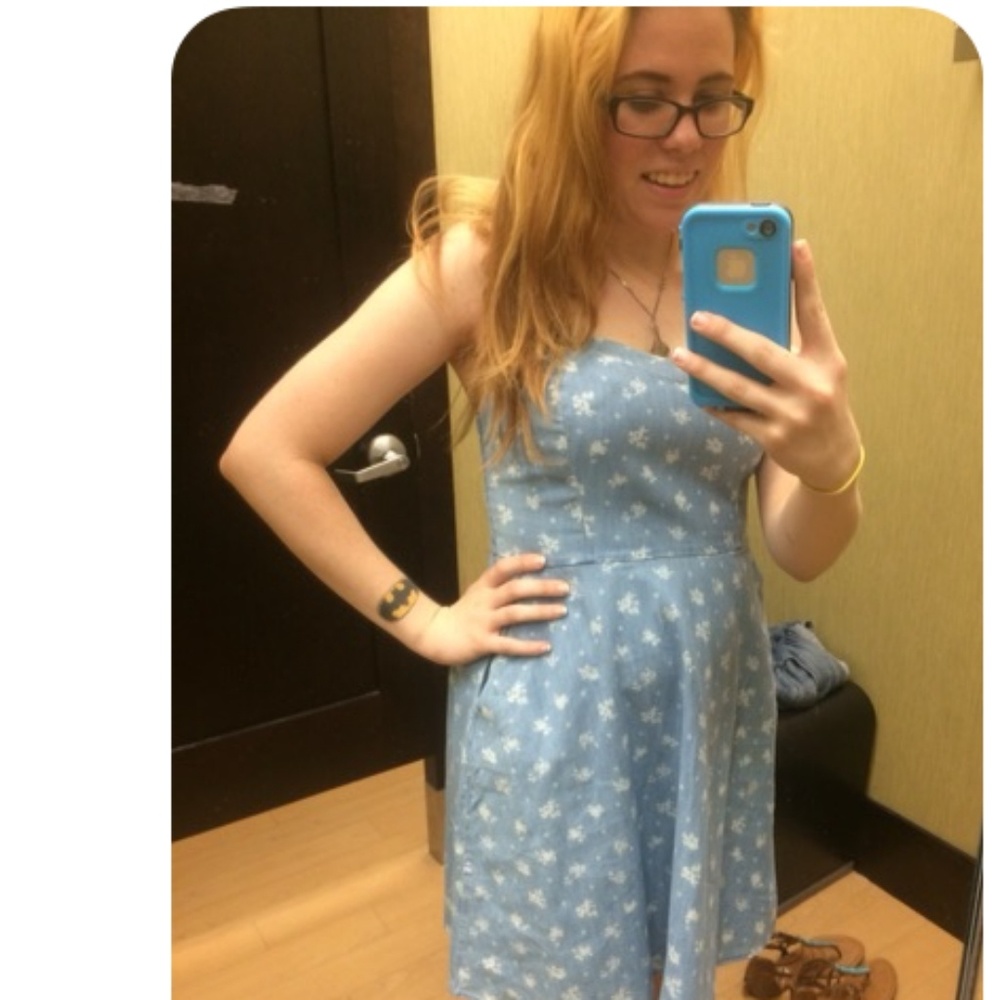 Denim Flower Dress🌼👗